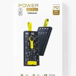 Power Bank 10,000 mAh – Carga Rápida PD